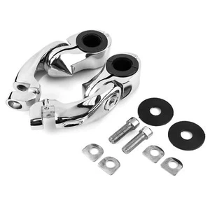 Engine Guard Footpeg Clamps For Harley Davidson FLHX Street Glide 1984-2021 - Picture 1 of 9