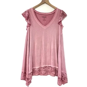 New Torrid Pink Mineral Wash Top - Size 1X - Picture 1 of 5