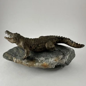 Schleich 2014 Crocodile Solid Plastic Figure D-73527 With Movable Mouth - Picture 1 of 9