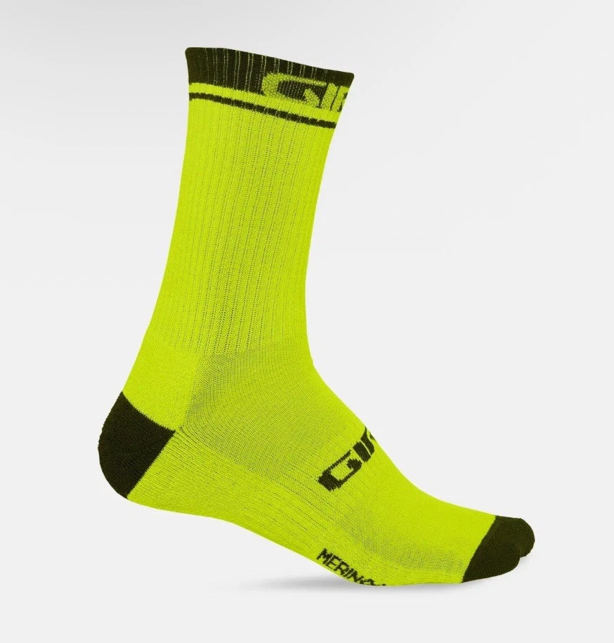 Calcetines Giro Ciclismo Invierno Hombre Lana Merino - Lima/Negro - Medianos - Nuevos Foto 1 de 1