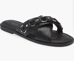 Rag & Bone Geo Chain Slide Sandal Women’s Size 6.5 - Picture 1 of 13