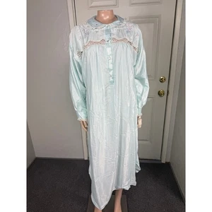 Vintage Barbizon Nightgown Small petite Satin Floral NOS Embroidered Lace H12 - Picture 1 of 8
