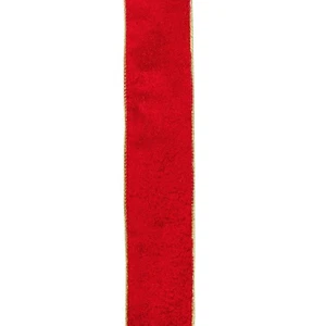 Northlight 12 Solid Bright Red Wired Christmas Ribbon Spools - 2.5" - Picture 1 of 3