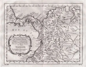 Panama Cartagena de Indias Venezuela South America Karte map Bellin 1750 - Bild 1 von 1
