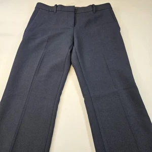 Ann Taylor $ 98 Einzelhandel volle Länge mittelhohe Hose in Bi Stretch dunkelblau Größe 4 neu mit Etikett - Bild 1 von 9