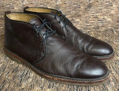 Coach Gavin Chukka Ankle Boots Lace Up Brown Pebbled Leather Men’s Sz 12 D - Image 1 of 4