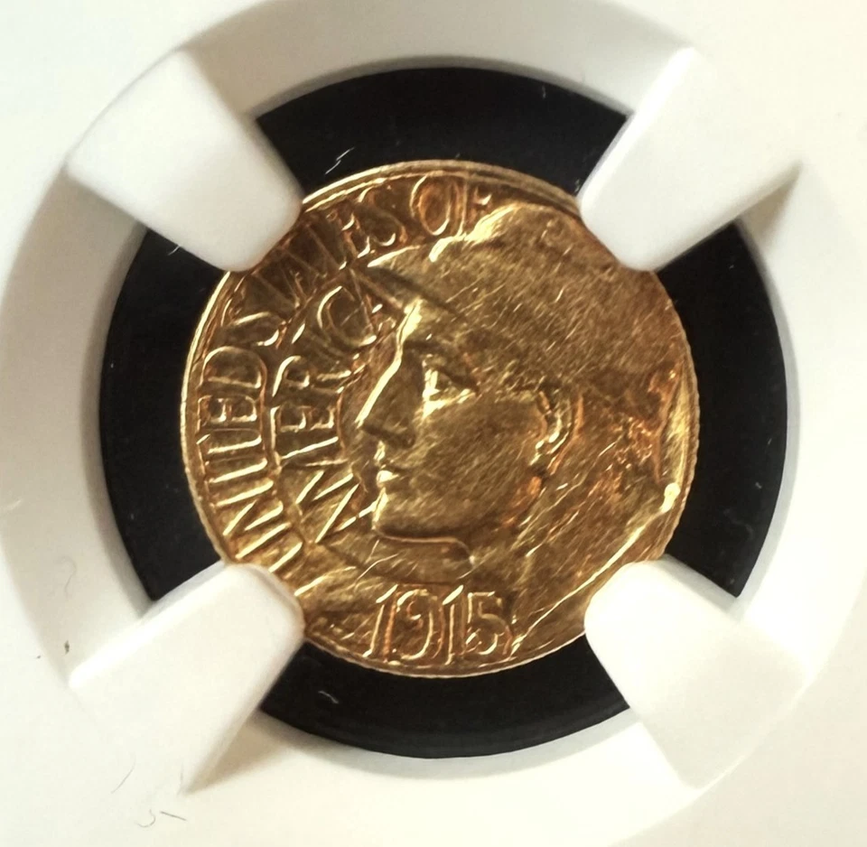 1915 S $1 Gold Panama Pacific Exposition Commemorative - NGC AU55 - Image 1 of 4