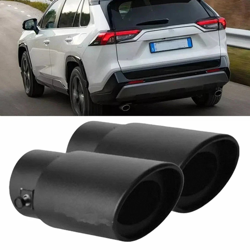 2X For Toyota RAV4 Avanza Car Exhaust Pipe Tip Rear Throat Muffler Tailpipe Foto 1 de 4