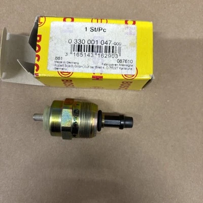 Genuine Bosch 0330001047 24v Shut off Solenoid Denso Zexel VE Pumps Cummins - Image 1 of 4