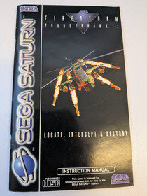 Sega Saturn Firestorm Thunderhawk 2 - Instruction Booklet / Manual Only