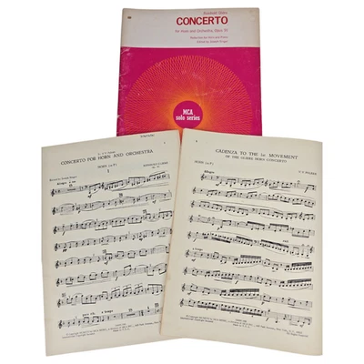 Gliere Horn Concerto Op. 91 Piano Reduction Sheet Music MCA Music 1957 Glière - Image 1 of 4