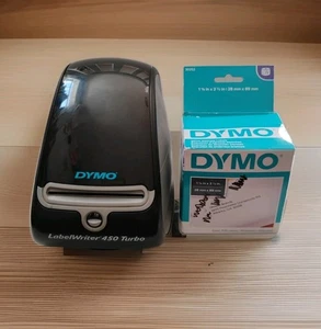 Dymo LabelWriter 450 Turbo 1750283 Thermo Etikettendrucker schwarz USB AC Adapter - Bild 1 von 11