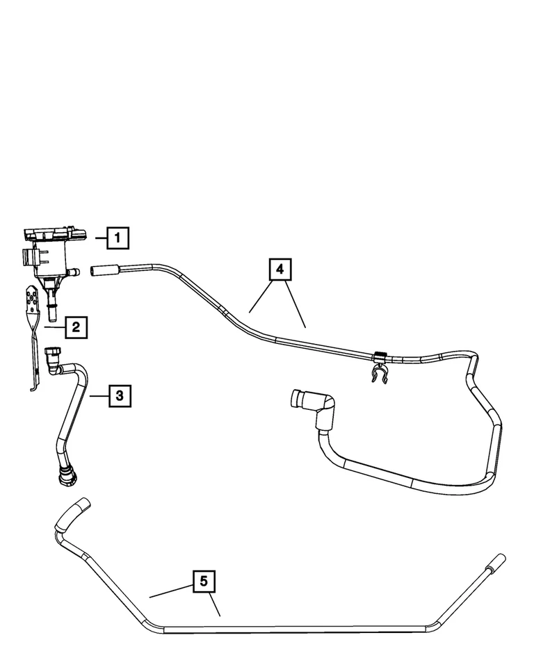 Tubo de purga de bote Mopar genuino 4578627AA Foto 1 de 3