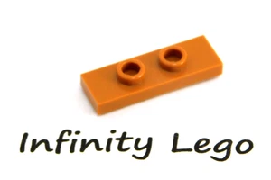 8 LEGO Medium Dark Flesh Plate 1 x 3 with 2 Studs (34103) - 8 Pieces - Picture 1 of 1