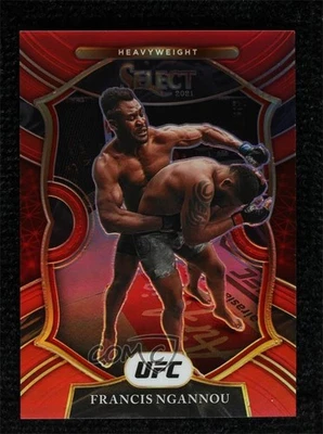 2021 Panini Select UFC Concourse Red Prizm /99 Francis Ngannou #92 - Image 1 of 2