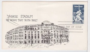 TurtlesTradingPost- Babe Ruth- Yankee Stadium 1983 #2046 FDC- VKL Cachet - Picture 1 of 1