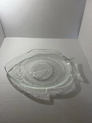 Plato para servir pescado vintage extra grande ancla a prueba de horno Foto 1 de 4