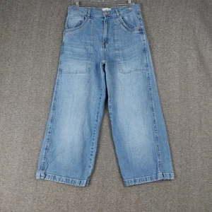 WE THE FREE JEANS DAMEN BLAU PIPER WEITES BEIN CROP DENIM CAPRIHOSE GRÖSSE 30 - Bild 1 von 10