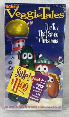 SEALED Veggie Tales The Toy That Saved Christmas (VHS, 1993) NEW Sunday School - Image 1 of 3