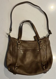 De colección. Bolso Bandolera COACH Alexandra Cuero Guijarro Marrón Forro Púrpura - Imagen 1 de 9