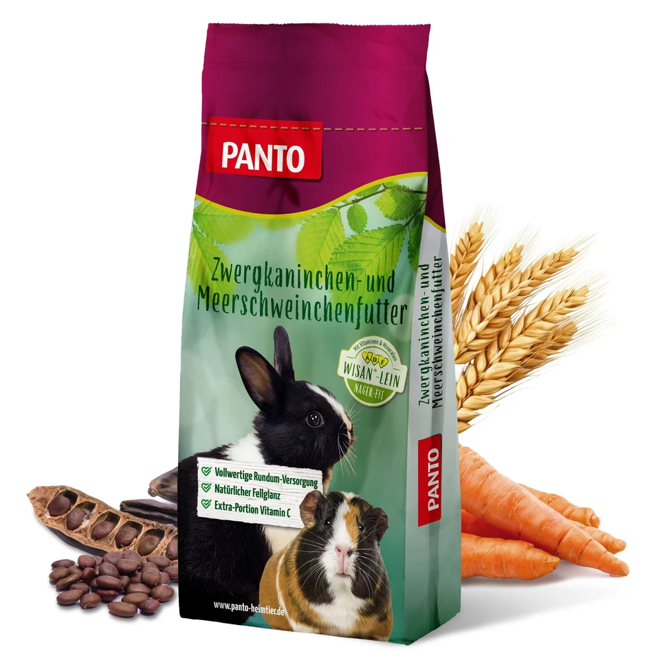 PANTO® Zwergkaninchenfutter · Wisan®-Lein für Vitalität · Alleinfutter · 25 Kg - Bild 1 von 1