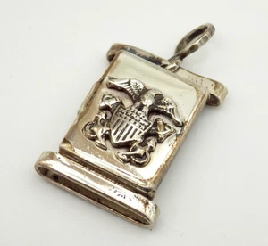 Vintage WW2 Sterling Silver Sweetheart Locket Military Navy w/ Photo - Picture 1 of 5