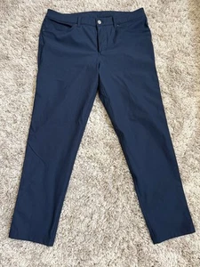 Pantalone Lululemon Uomo 34 Blu ABC Slim Warpstreme 5 Tasche Golf Elasticizzato Casual - Foto 1 di 6