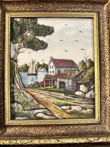 Hand Painted Artini Sculptured Engravings Four Dimensional Framed - Picture 1 of 2