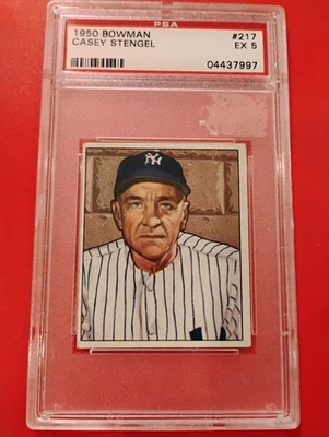 41192437 Casey Stengel 1951 Bowman #181 PSA 5 - Imagem 1 de 2