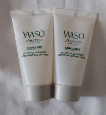 2 Shiseido Waso Shikulime Gel-to-Oil Cleanser 0,97 oz cada - Imagem 1 de 2