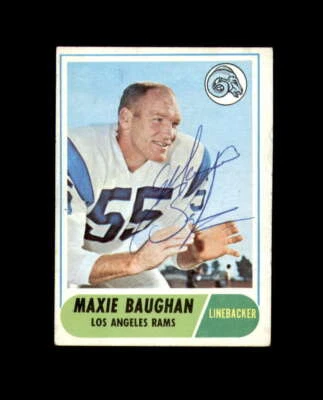 Maxie Baughan Signed 1968 Topps Los Angeles Rams Autograph - Image 1 of 2