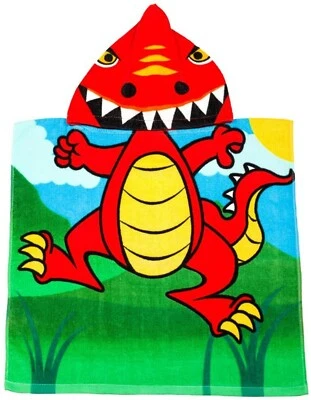 Kidz Swimmers Davo Dinosaur Baby Toddler Kids Hooded Poncho Towel - Image 1 of 3