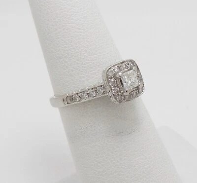 1/2CT Natural Diamond Anniversary Engagement Wedding Bridal Ring 14K White Gold - Image 1 of 4
