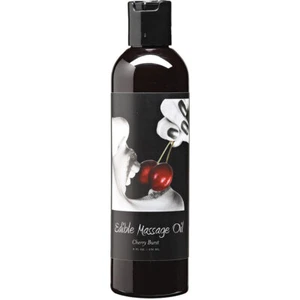 Earthly Body Natural EDIBLE Massage Oil Rejuvenates Hydrates Cherry 8oz - Picture 1 of 2