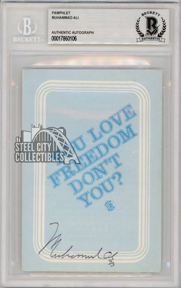 Muhammad Ali Autographed Freedom Pamphlet - BAS - Image 1 of 1