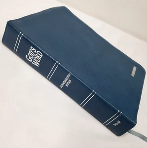 Gods Word Bible Commemorative Edition World Publishing Blue Leather Thumb Index - Foto 1 di 19