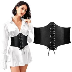 1PCS Women Corset Belt Elastic Lace-up Waist Belt Tied Waspie Waist Belt Dres... - Picture 1 of 7