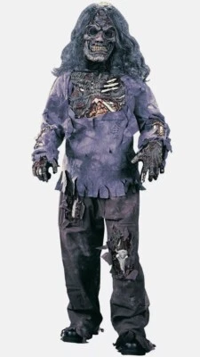 NUEVO Niños XL 14-16 Completo Zombie Halloween Disfraz Camisa Pantalones Guantes Máscara Peluca Foto 1 de 4
