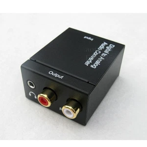 Toslink Digital to Analog Audio Converter Premium Fiber Optic to RCA Adapter - Picture 1 of 4