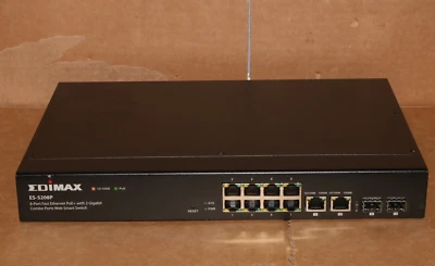 ES-5208P Edimax 8-Port Fast Ethernet PoE+ with 2 Gigabit Combo Ports Web - Image 1 of 4