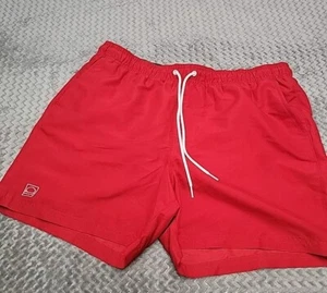 M&S Swim Shorts Mens Size Large Red Pockets Preowned - Picture 1 of 8