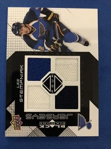 2008-09 Black Diamond Quad Jersey Lee Stempniak St. Louis Blues - Picture 1 of 2