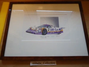 Lithograph Jaguar XJR9 2 1988 24h Mans of the Hours Thomas Limited - Picture 1 of 3
