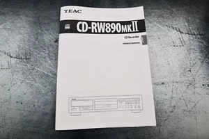 New Teac CD-RW890MKii Owners Guide Operating Instructions Manual - Picture 1 of 3