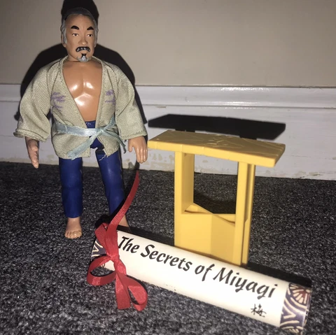 Vintage Karate Kid Mr. Miyagi with Break Away Board 100% Complete! REMCO 1986 Cover