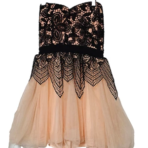 Junior's dark floral whimsy goth sweetheart knit tulle short prom dress size S - Picture 1 of 10