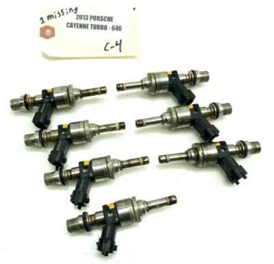 Juego de 7 inyectores de combustible Porsche Cayenne 2011-2018 OEM. Foto 1 de 4