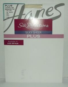 Hanes Silk Reflections Two Plus Pearl Control Top Enhanced Toe Pantyhose Nylon