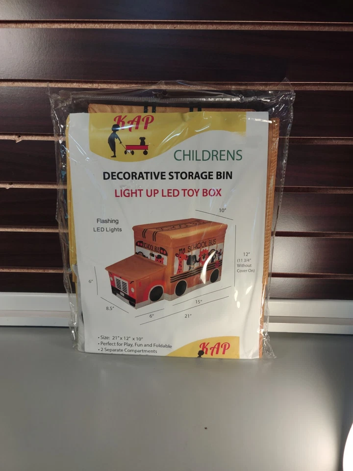 Kap Childerns Decorative Bin light up Toy Box