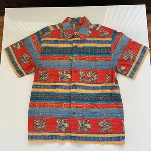 The Territory Ahead Colorful Floral Beach Aloha Hawaiian Shirt Mens Medium - Picture 1 of 8